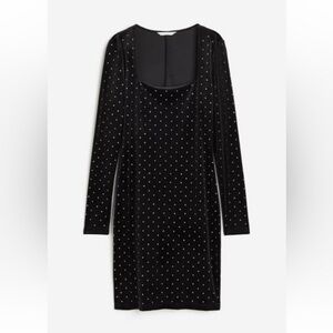 H&M Black Dress with Silver Accents